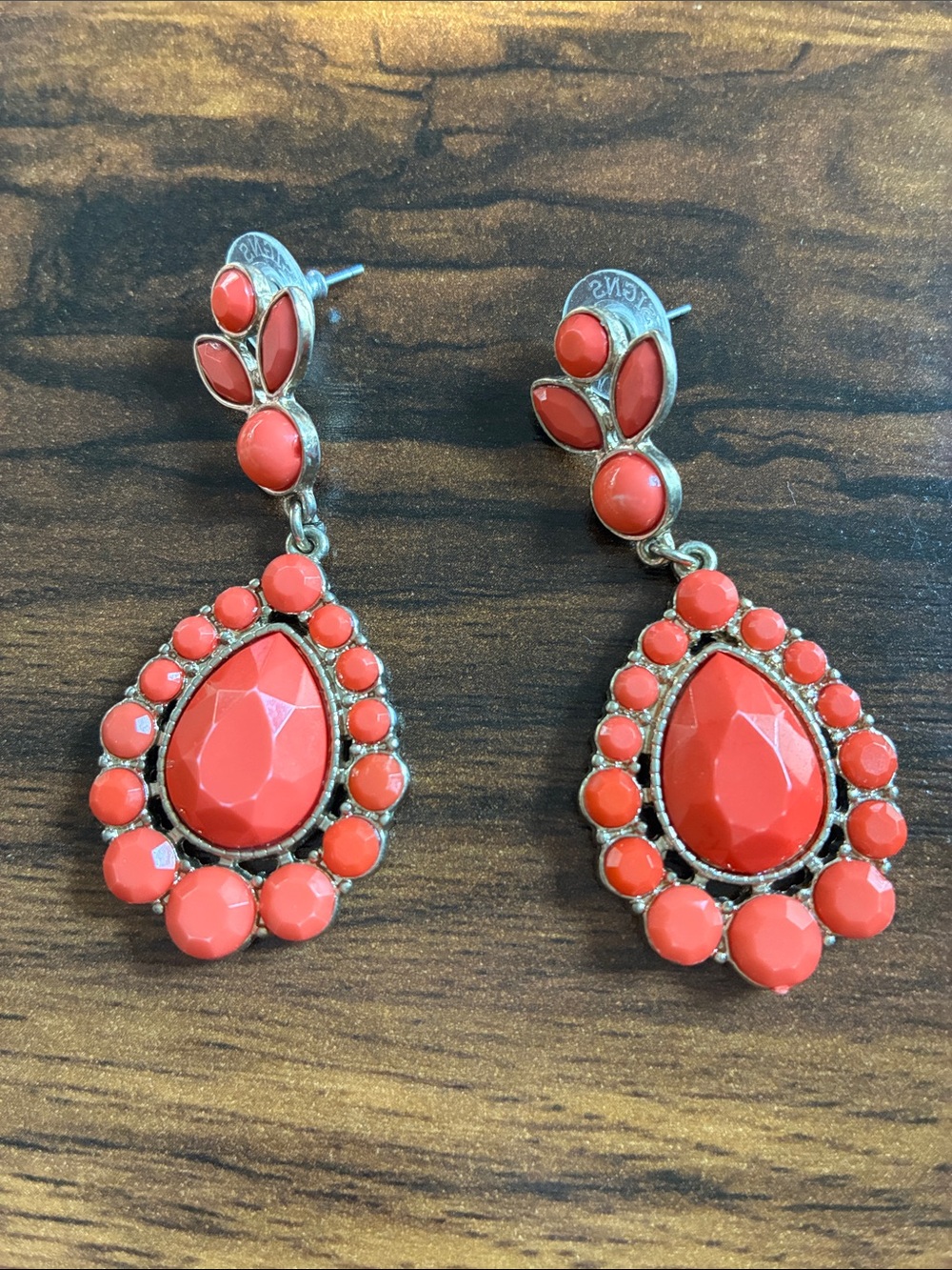 Vintage Orange Dangle Earrings